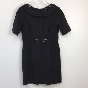 White House Black Market Collared Short Sleeve Tailored Midi Dress Size 8